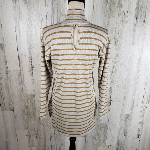 Vanessa Virginia Metallic Striped Tunic Sz XS - Picture 4 of 8